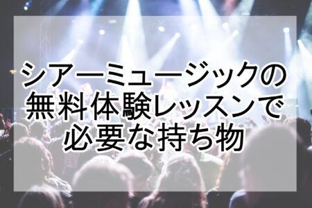 シアーミュージックの無料体験レッスンで必要な持ち物
